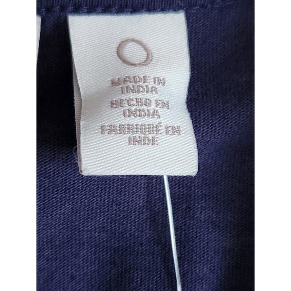 Weekends by Chico's Women's Sz Chico 0 3/4 sleeve Navy Blue dress shirt - Picture 6 of 6